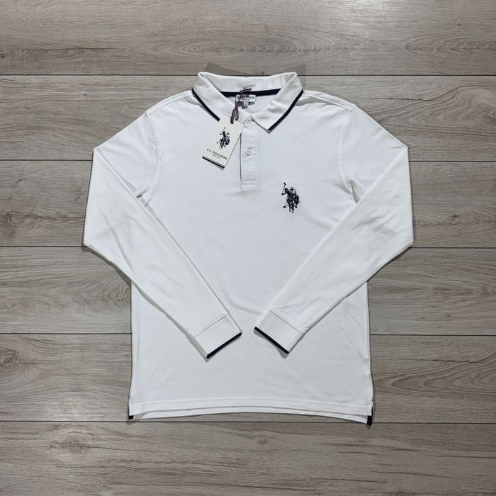 НОВИЙ Білий Лонгслів Поло Ассн. U.S. Polo Assn., Розмір L, оригінал