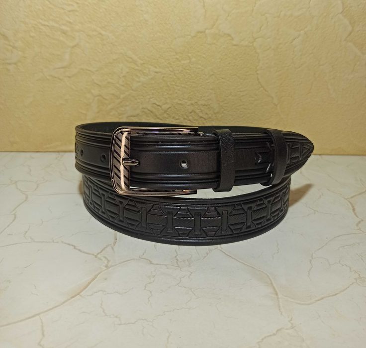 Мужской классический ремень  кожаный чоловічий ремінь-пояс батал