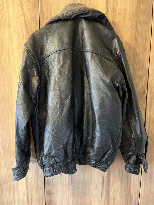 kurtka skórzana bomberka B-15 styl top gun, pilotka ,vintage