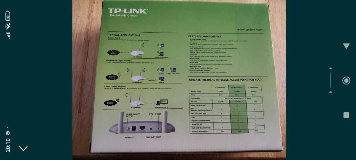 Acess point repetidor Tp Link TL-WA801ND