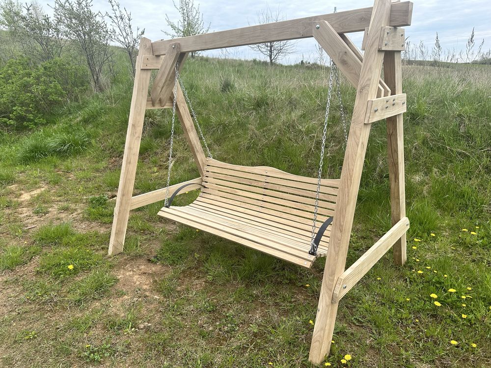 Huśtawka ogrodowa dębowa