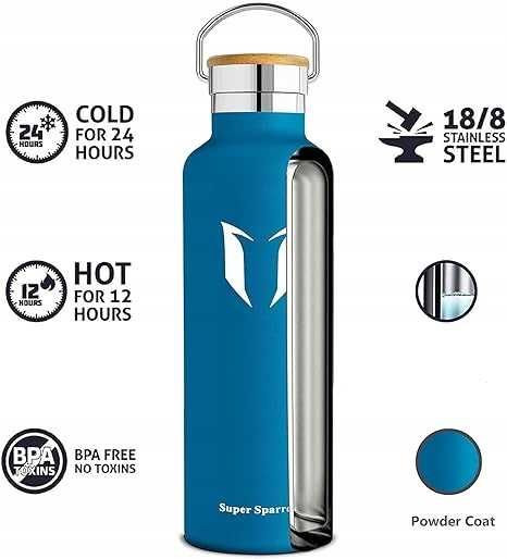 Butelka bidon termos SuperSparrow 500 ml +akcesoria