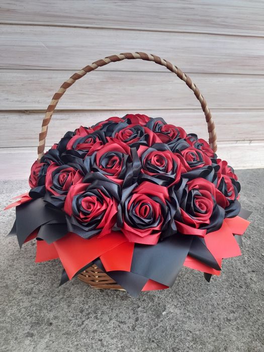 Букет з атласних стрічок для Героя