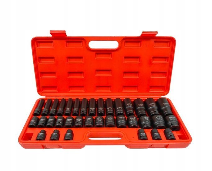 Nasadki Udarowe Zestaw Nasadek Udarowych Klucze 1/2" 8-32Mm 6Kąt 35