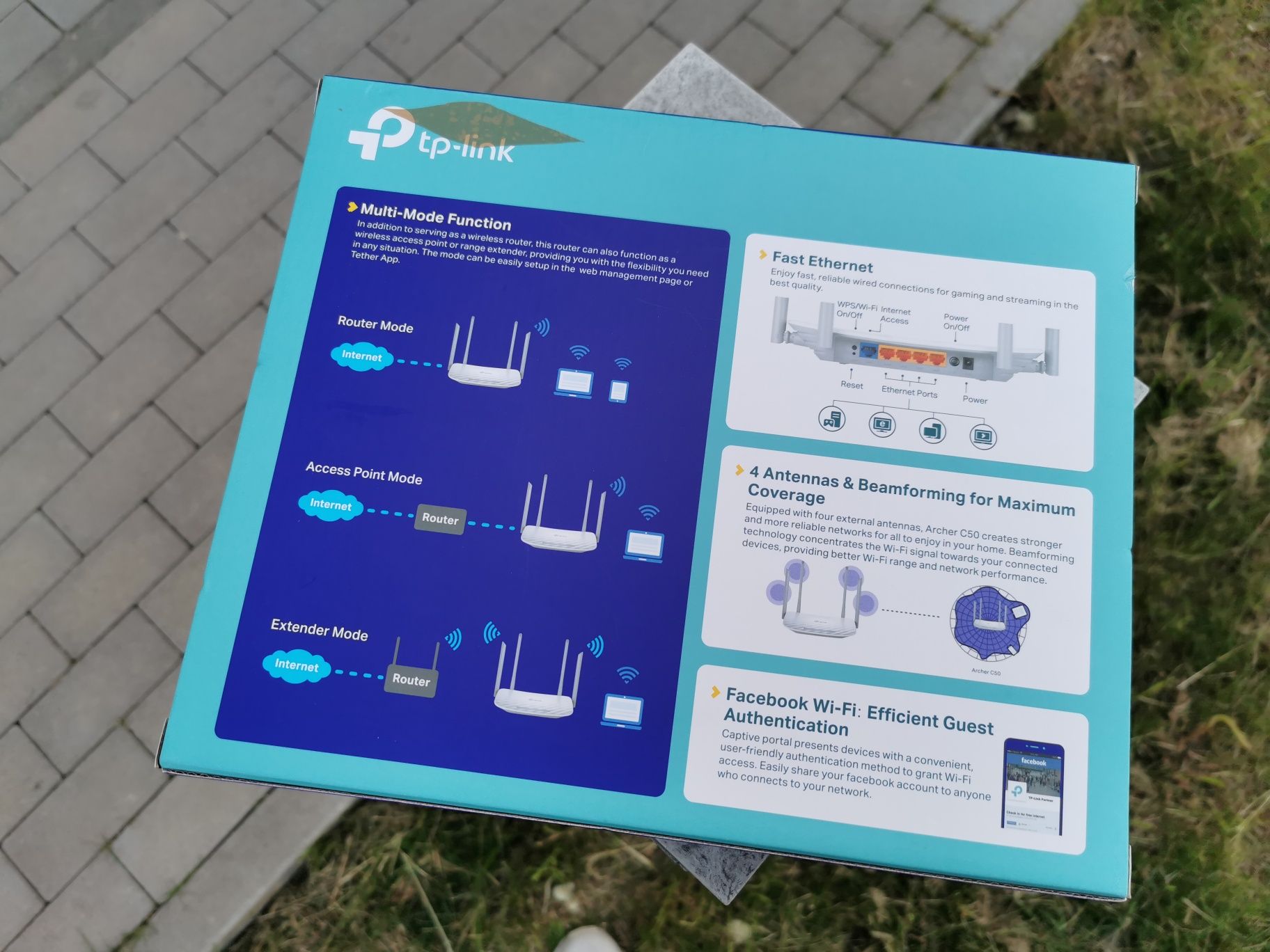 Router TP-LINK Archer C50 AC1200 z pełnym wyposażeniem