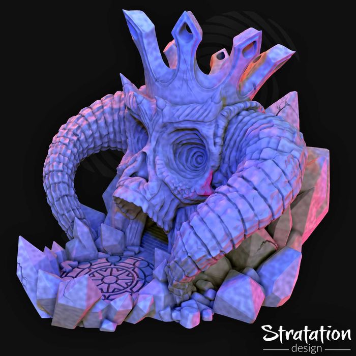 Demon King Skull Dice Tower 3D - Torre de Dados Épica p/ RPG