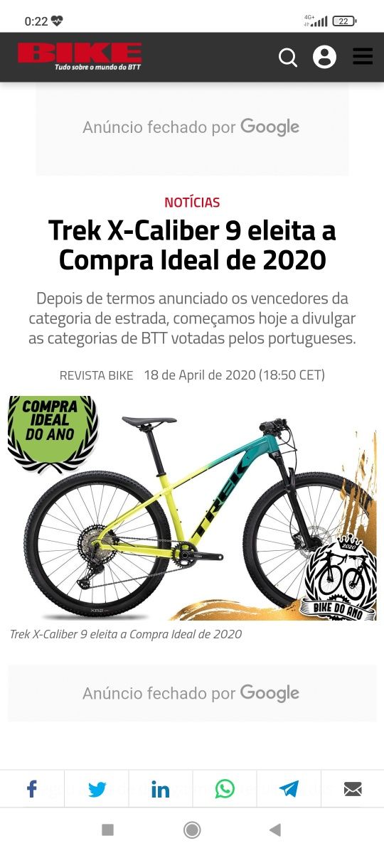 Bicicleta TREK xcaliber 9