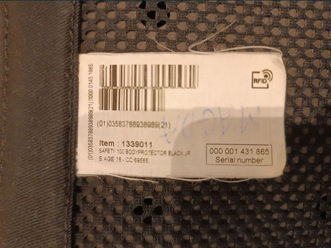 Kamizelka ochronna jeździecka Fouganza safety 100 dla dzieci 16 lat