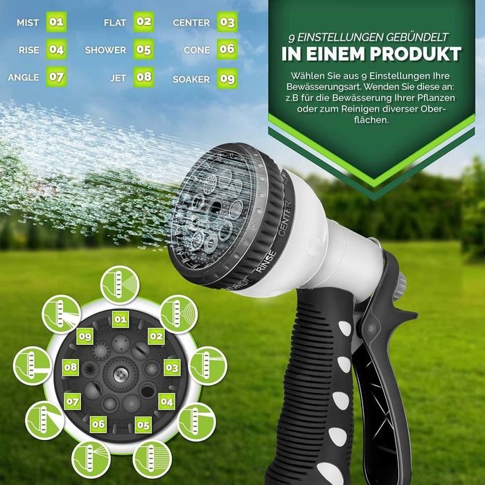 Wąż ogrodowy elastyczny 30m czarny