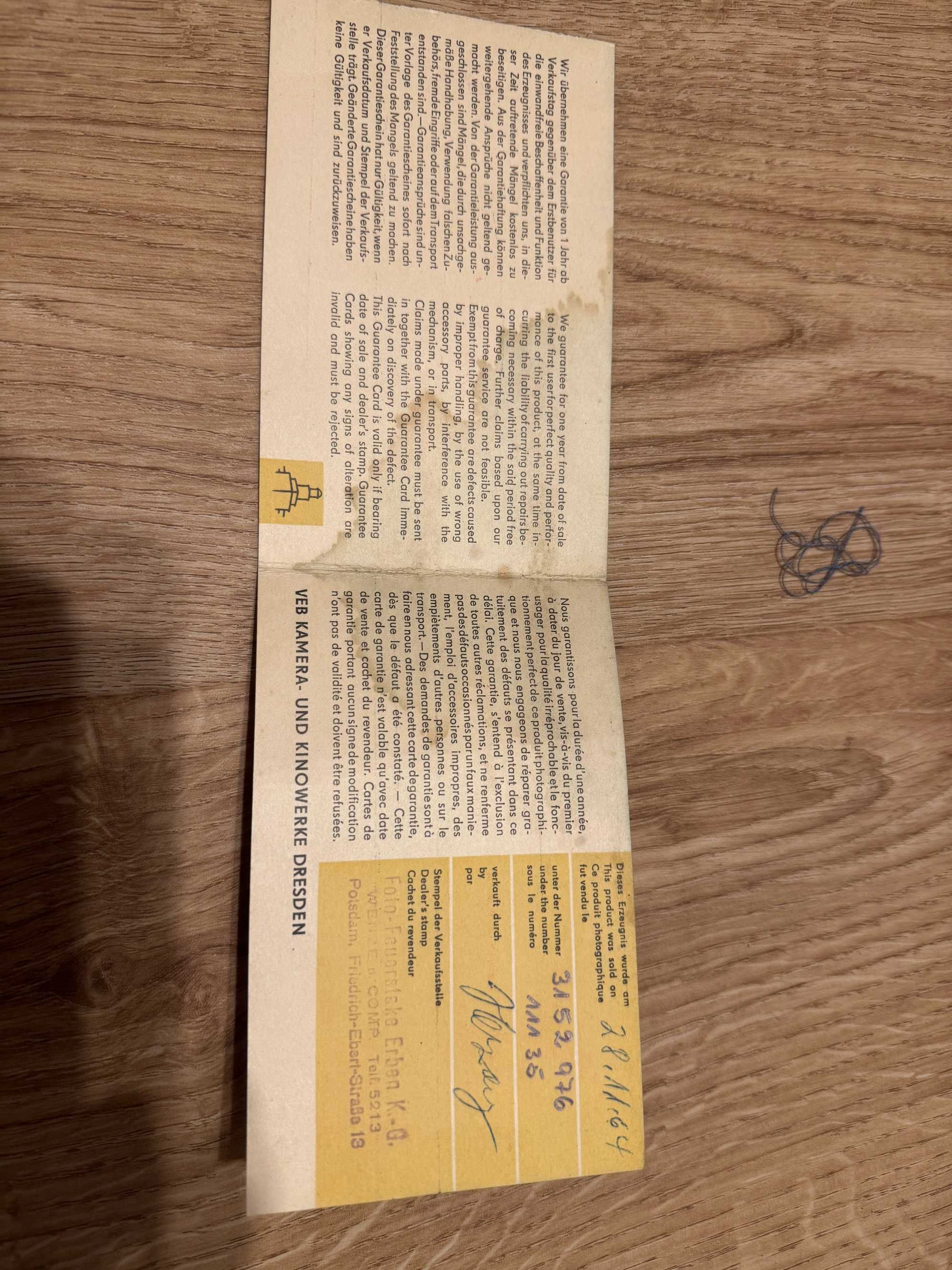 Uszkodzony rzutnik - projektor Pentacon FILIUS 3 1964 rok