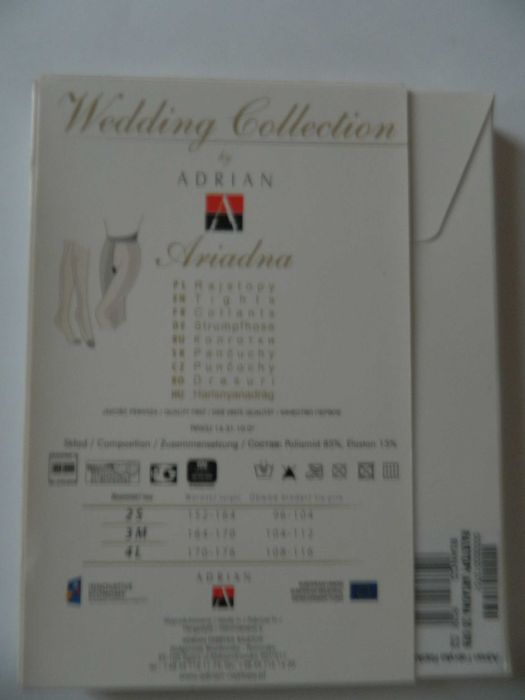 Rajstopy ślub Ariadna wedding collection wyprzedaż 4L