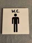 Placa WC em Acrílico