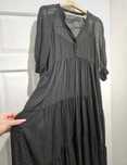 Zara czarna długa maxi sukienka oversize w stylu boho plumeti M