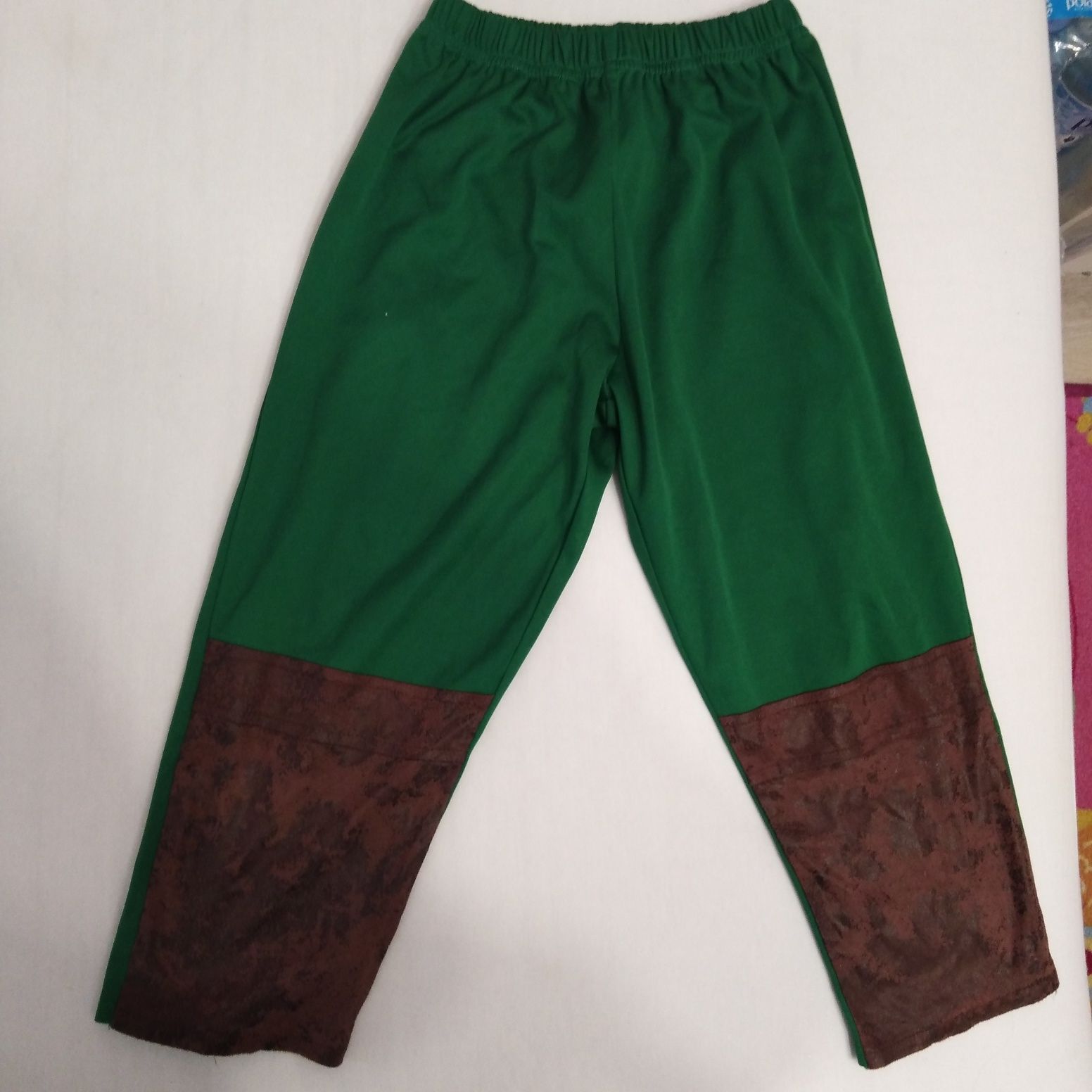 Spodnie zielone przebranie strój karnawałowy 3-4 lata