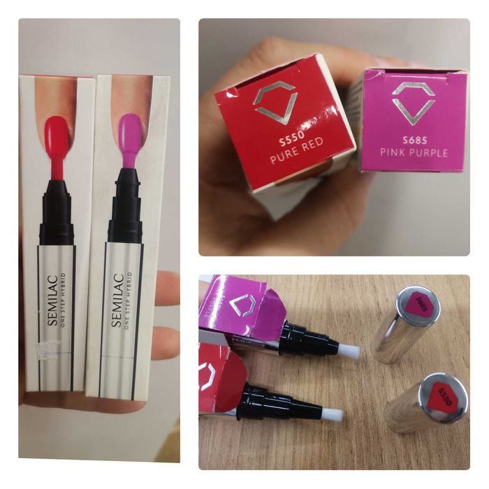 nowe 2 szt zestaw Semilac one step marker S550  oraz S685 lakier