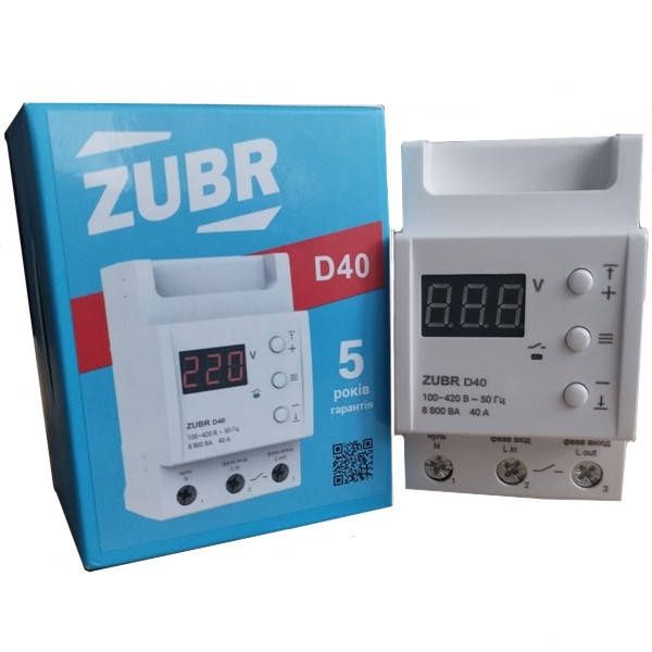 Реле напряжения Zubr D40
ZUBR D40