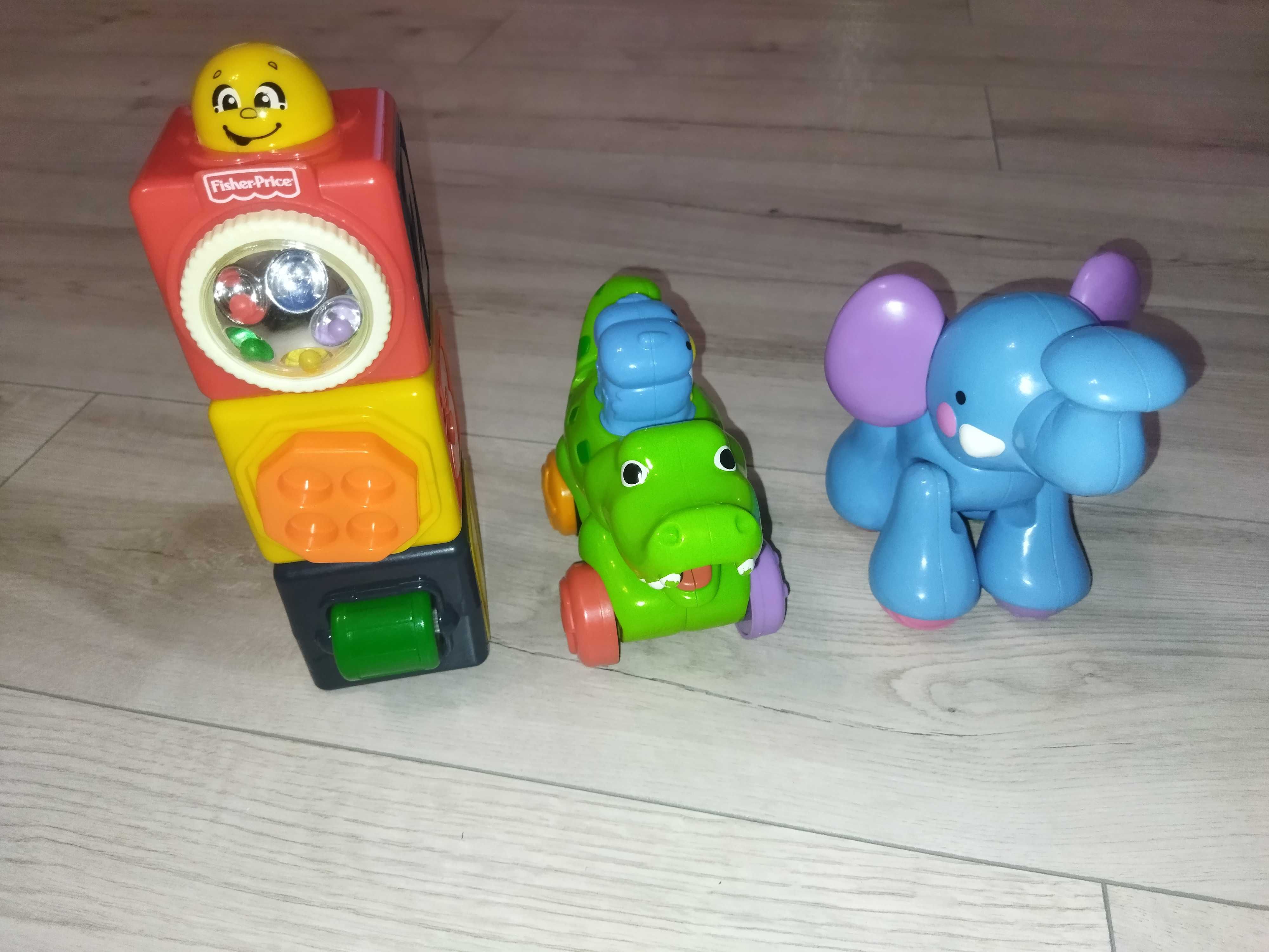 Zestaw Fisher Price zabawki kostki sensoryczne Fisher Price krokodyl