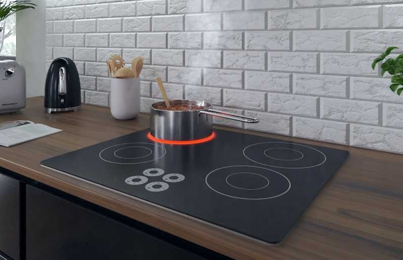 Nowoczesny OKAP KUCHENNY Do Zabudowy 60cm Czarny Led (OKAZJA)