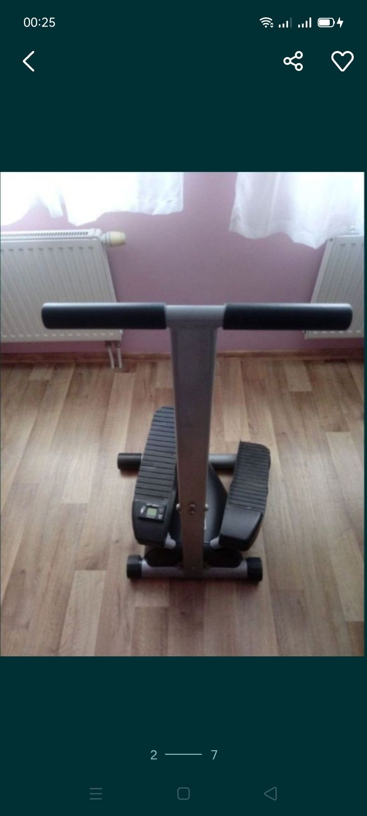 Steper skrętny z prosta kolumna i regulacja oporu dziala plynnie lekko