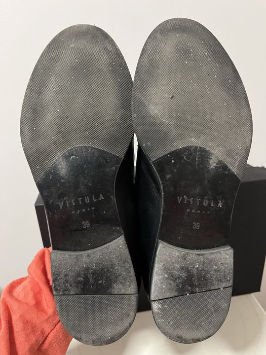 Lordsy, mokasyny czarne skórzane damskie Vistula 39