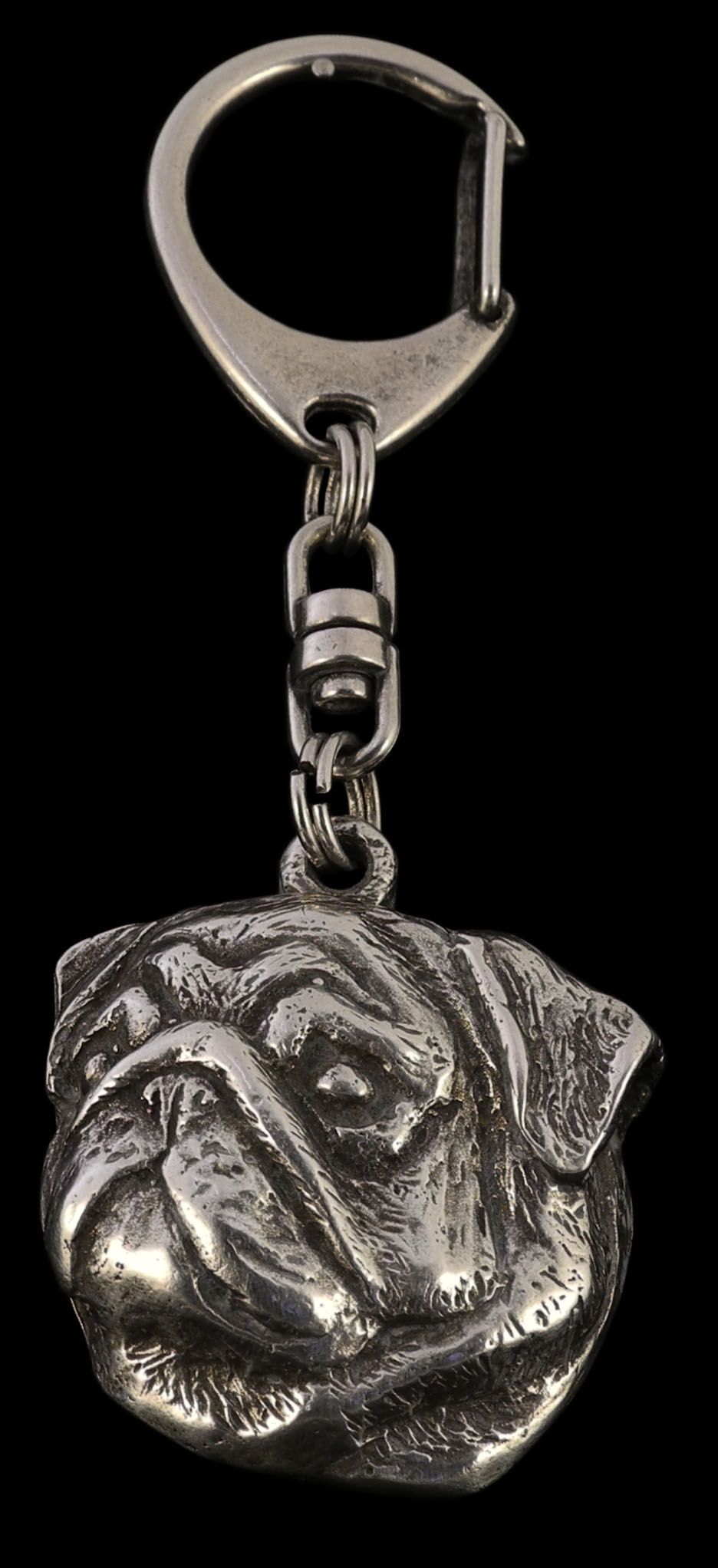Mops, Pug II brelok posrebrzany Art-Dog