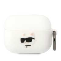Etui na AirPods Pro Karl Lagerfeld Choupette 3D Silicone White