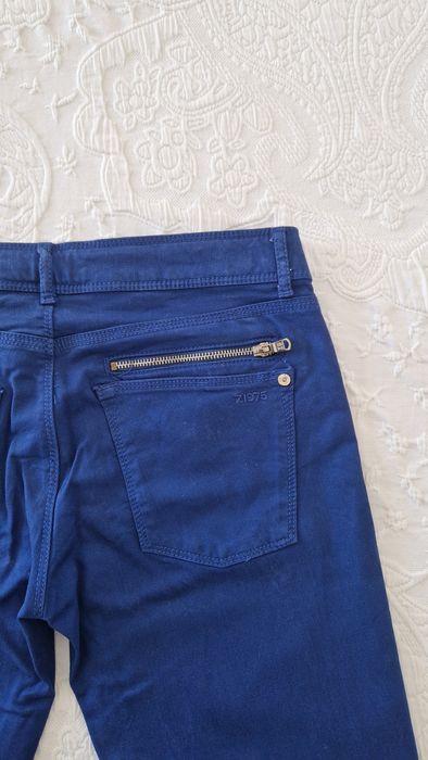 Calças azuis Zara tamanho 38 high waist