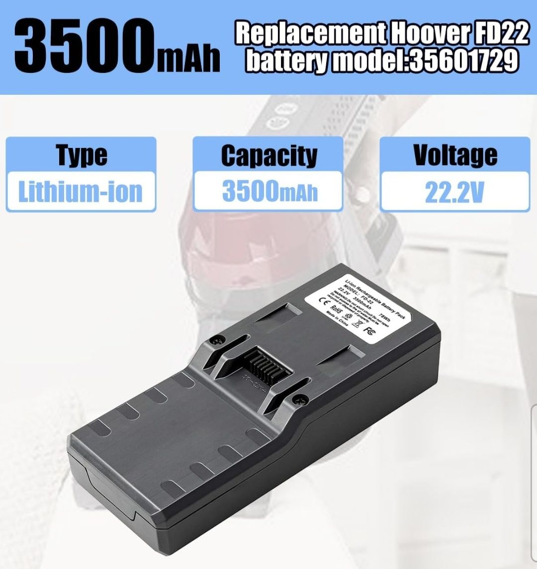 Bateria zamienna 3500mAh Hoover Model  B001