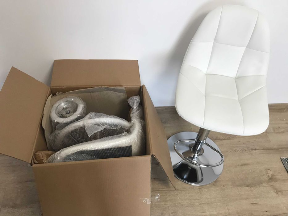 Барні стільці SONGMICS LJB68W, комплект з 2 штук,360°, хромована сталь