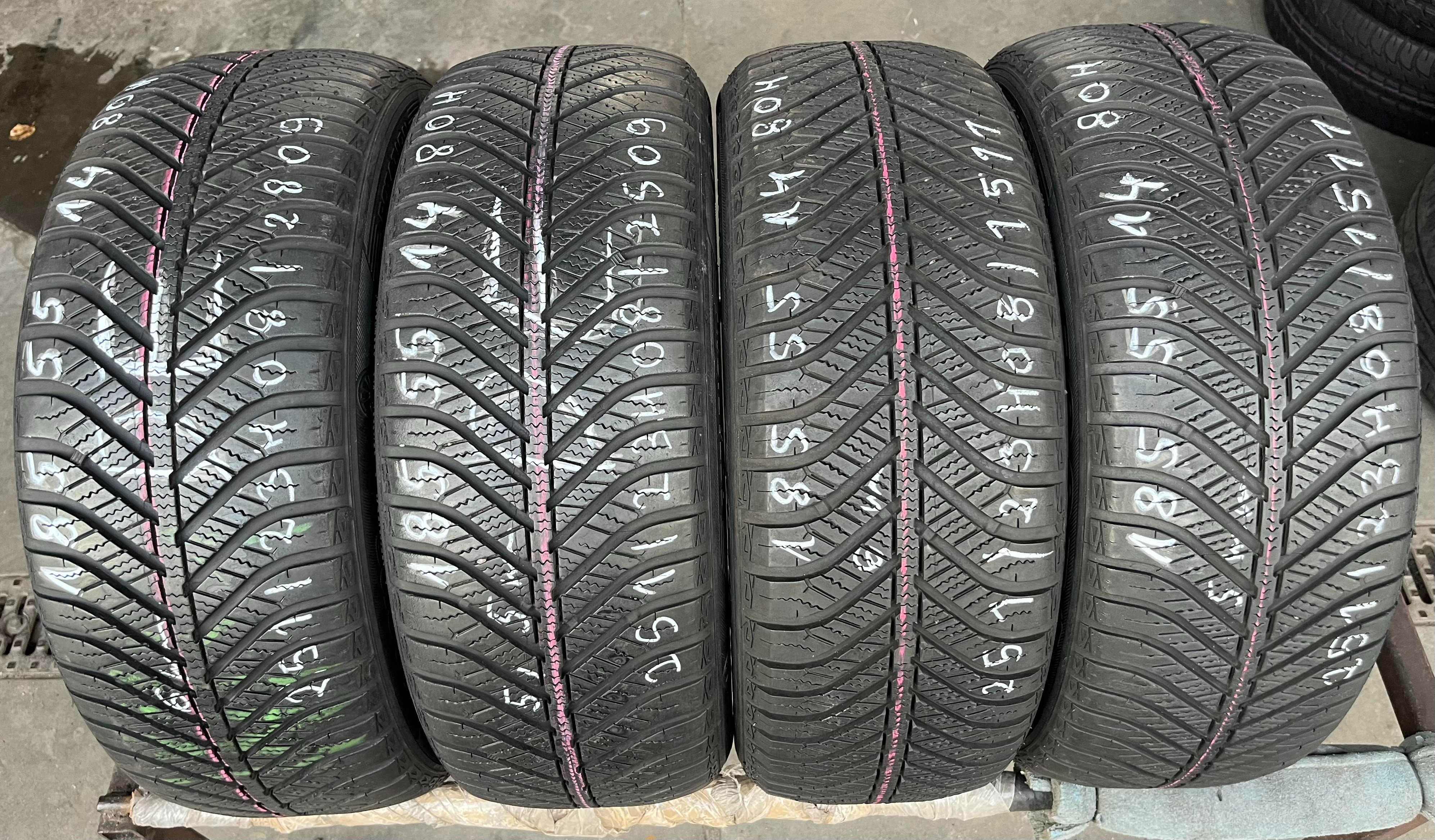 2 szt. opony używane całoroczne 185/55r14 80H Goodyear Vector 4Seasons