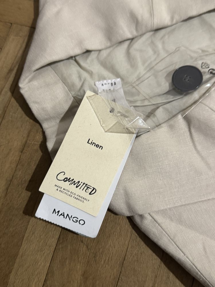 Піджак льняний mango