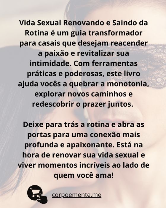 Livro Vida Sexual Renovando e Saindo da Rotina