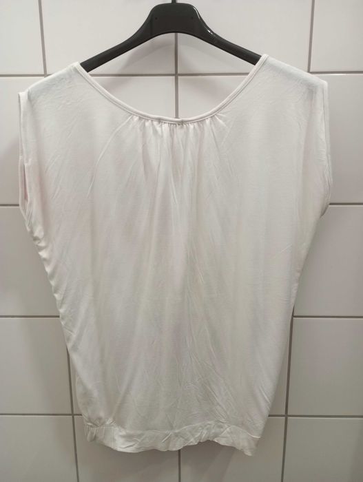 Śliczna biała bluzka, dzianina, aplikacja latawce. Solar