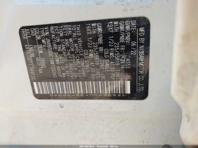 NISSAN ROGUE Platinum 2022