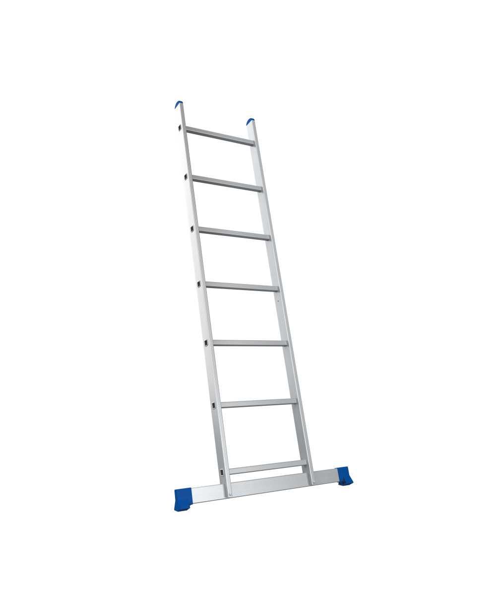 Алюминиевая приставная односекционная лестница 195 см 7 ступеней