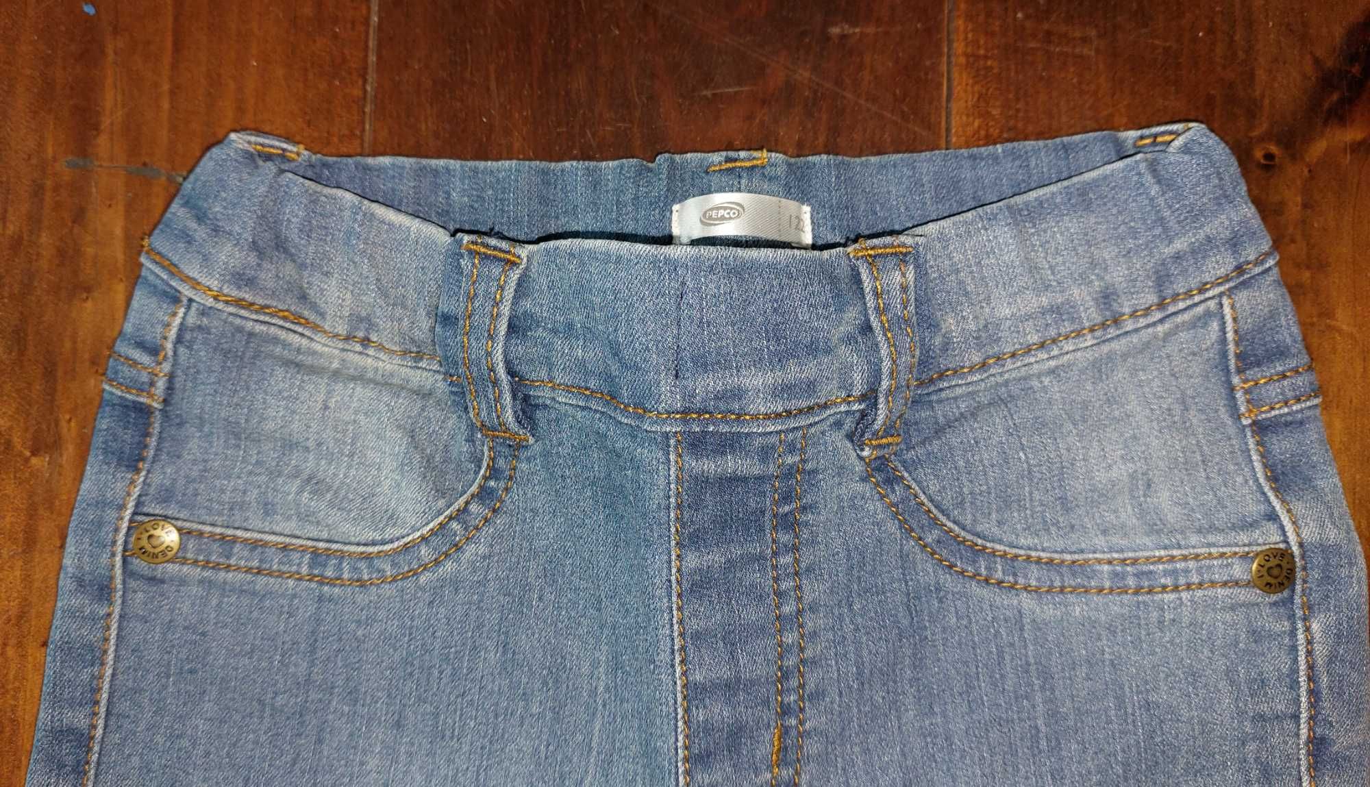 Spodnie jeansowe dla dziewczynki, rurki, rozmiar 122