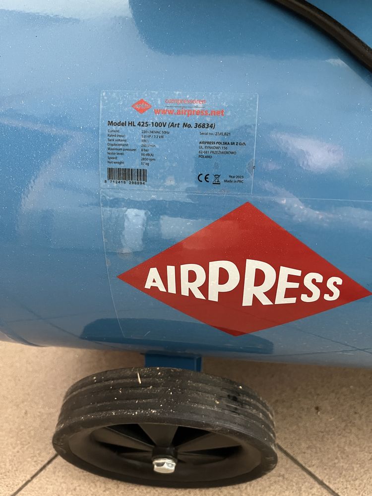 Kompresor tlokowy Airpress HL 425-100V 100l
