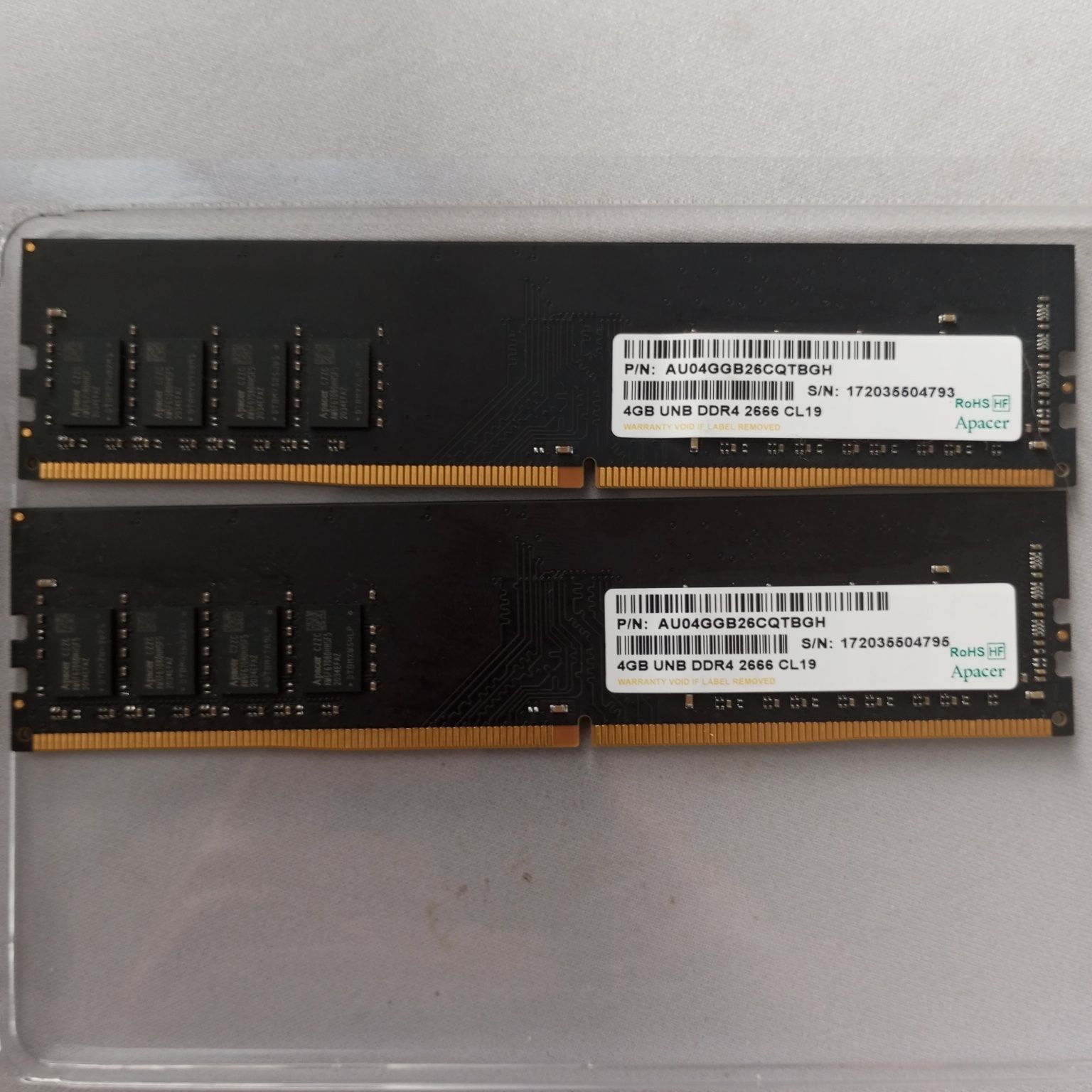 Оперативная память Apacer UNB DDR4 2666 CL19 4GB X2