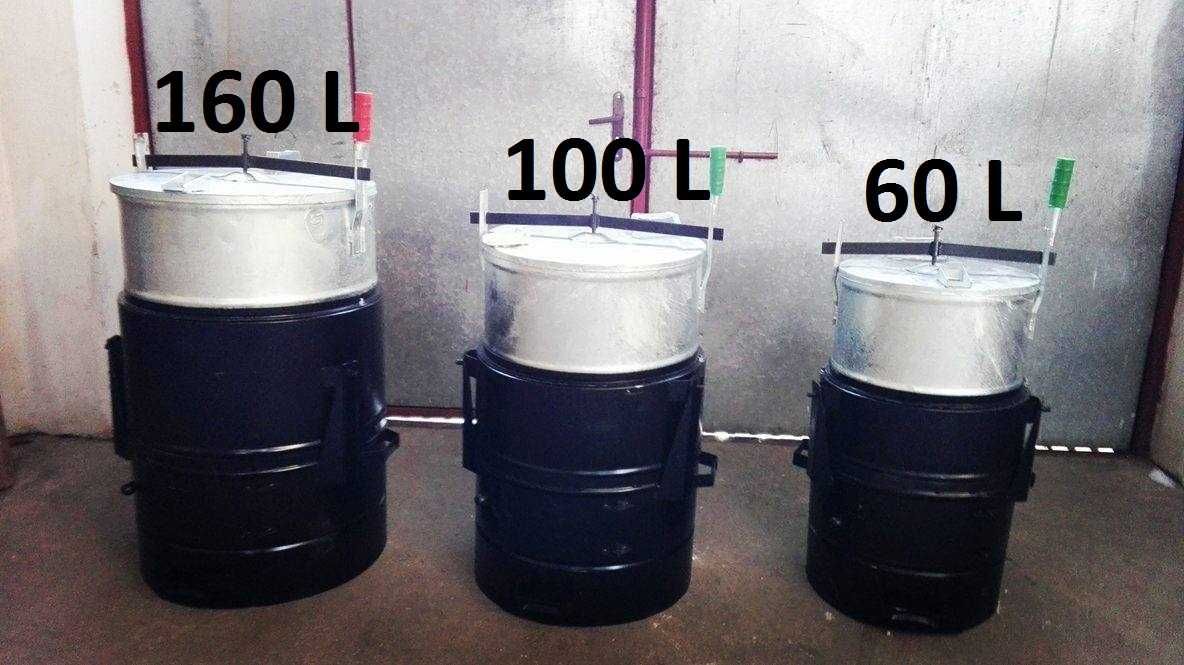 Parnik węglowy parownik ocynkowany Pojemność: 60L / 100L /160L WYSYŁKA
