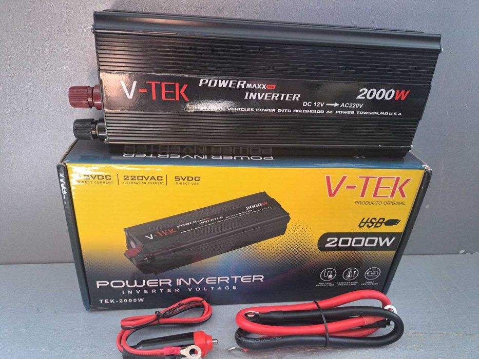 Перетворювач напруги Інвертор 2000Ват 12-220В Инвертор преобразователь