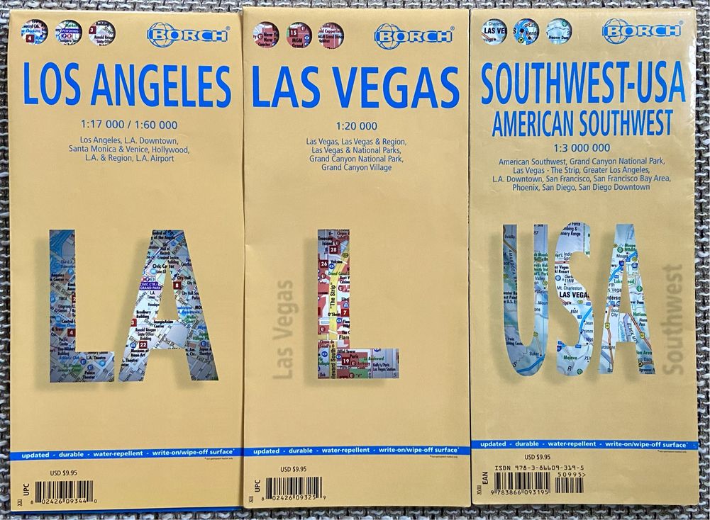 Mapy USA - Los Angeles / Las Vegas / Southwest