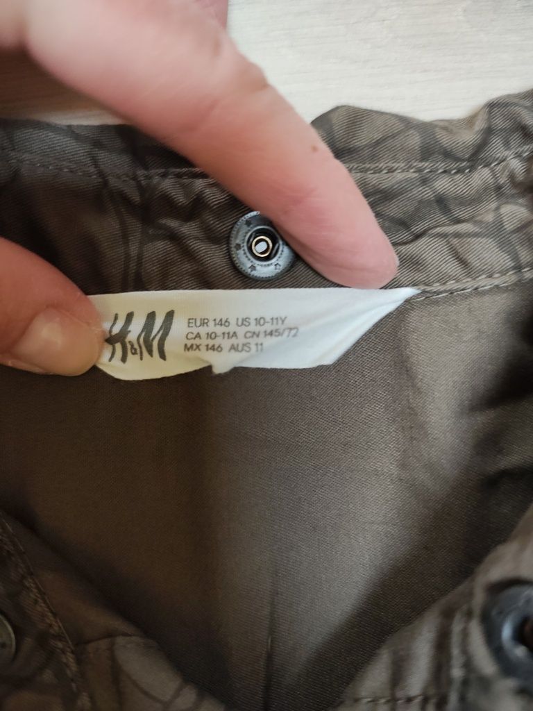 Koszula z odpinanym kapturem H&M roz 146