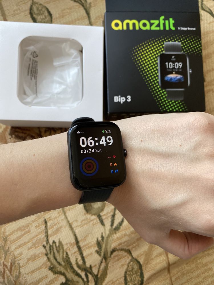 Смарт годинник Amazfit bip 3 black гарантія