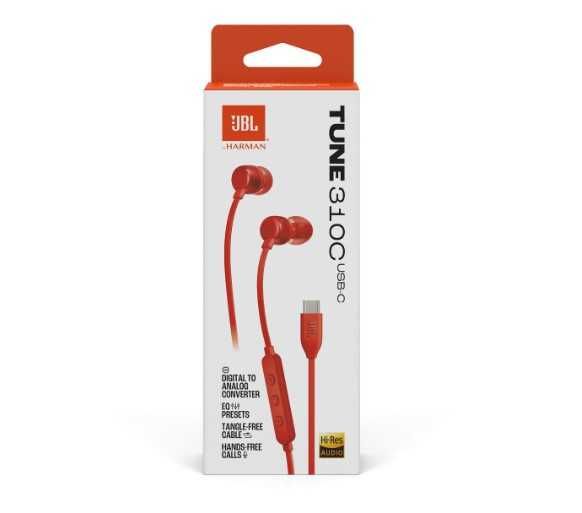 Навушники JBL Tune 310C USB-C  Black/Blue/White/Red(нові,гарантія 12м)