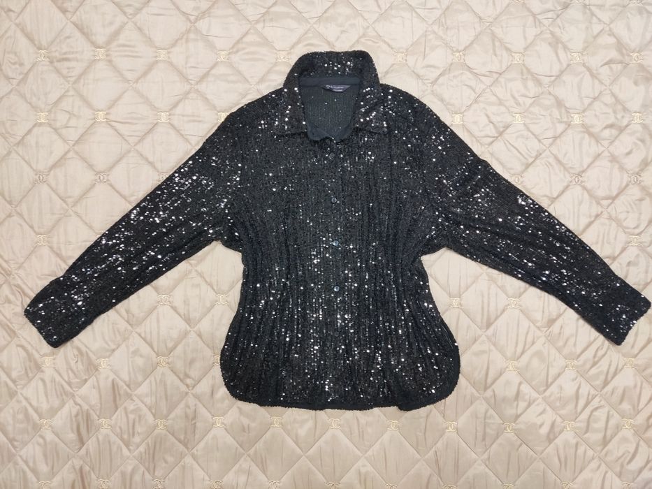 ошатна блуза сорочка в пайєтки marks and Spencer р 54 -56 наш англ 20