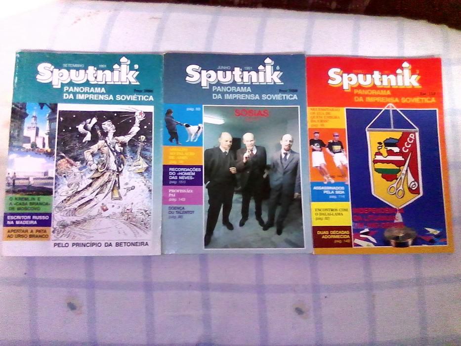 Revistas Russa Sputnik de 1991 vintage