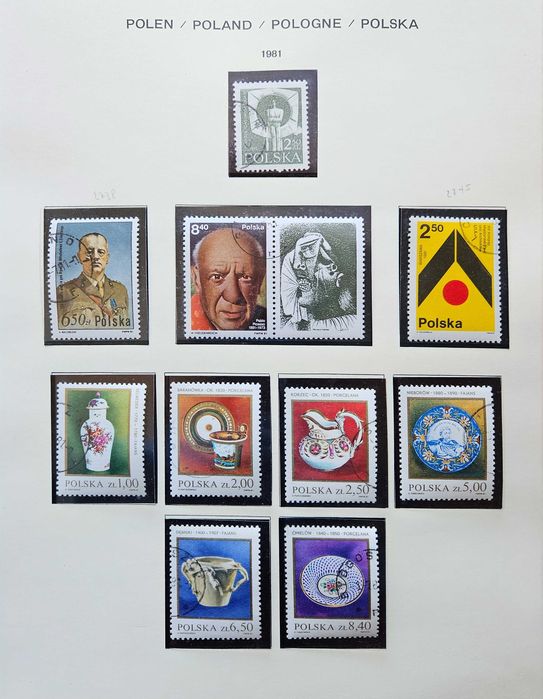 Klaser ze Znaczkami Polska Album Schaubek Zbiór lata 1981/1992 Komplet
