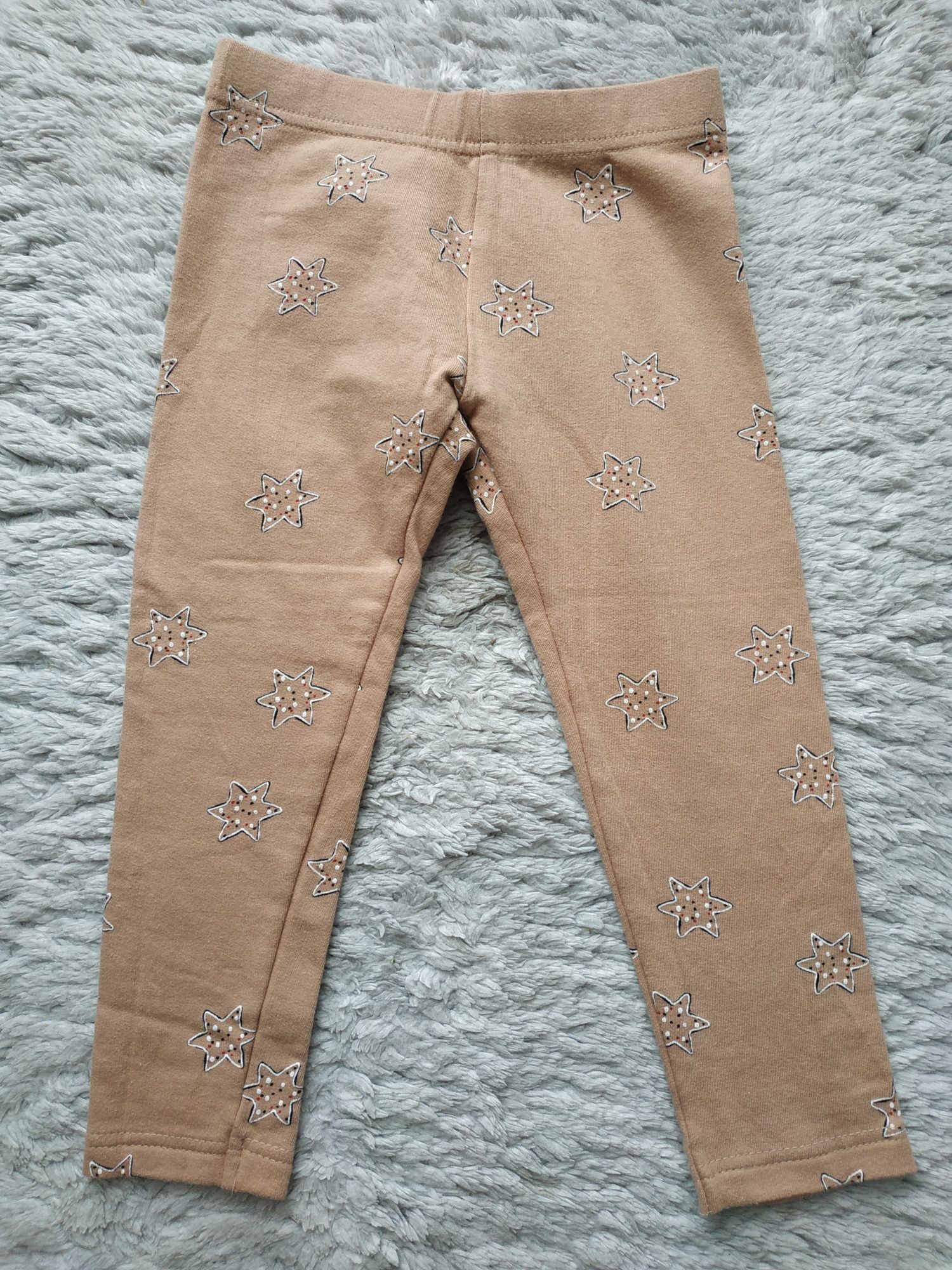 Ocieplane legginsy w gwiazdki/święta/little kids/Pepco/r.98/104