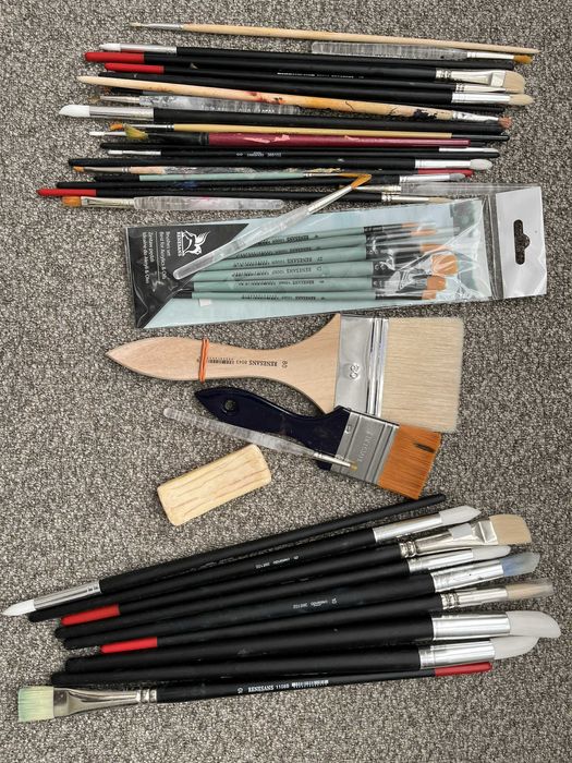 Wielki Zestaw Artystyczny! Farby Media i Pędzle!