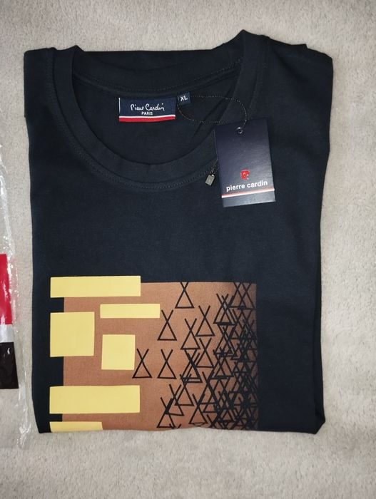 Nowa koszulka t-shirt Pierre Cardin XL Navy Blue bawełna